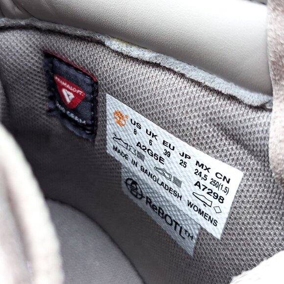 Timberland Women Linden Woods Lace-up 6 in Light Taupe Combat boots size 8 - Picture 8 of 11